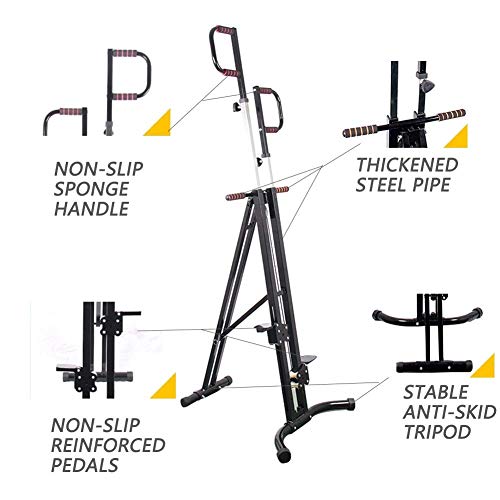 LJYY Máquina de Escalada Vertical Escalera de Escalada Equipo de Ejercicio Cardiovascular de Cuerpo Completo Plegado - Altura Ajustable - Diseño Antideslizante - para Oficina en casa LJYY Máquina de Escalada Vertical Escalera de Escalada Equipo de Ejercicio Cardiovascular de Cuerpo Completo Plegado - Altura Ajustable - Diseño Antideslizante - para Oficina en casa