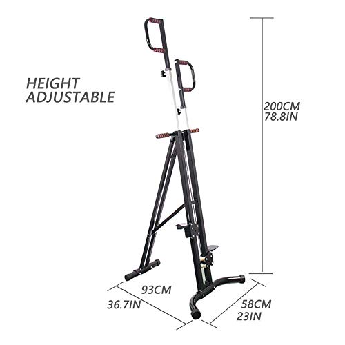 LJYY Máquina de Escalada Vertical Escalera de Escalada Equipo de Ejercicio Cardiovascular de Cuerpo Completo Plegado - Altura Ajustable - Diseño Antideslizante - para Oficina en casa LJYY Máquina de Escalada Vertical Escalera de Escalada Equipo de Ejercicio Cardiovascular de Cuerpo Completo Plegado - Altura Ajustable - Diseño Antideslizante - para Oficina en casa