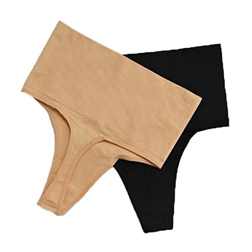 L&K-II 2 Unidades Tanga String Body Faja Modeladora Reductora sin Costuras para Mujeres 3601 Negro+Beige S/M L&K-II 2 Unidades Tanga String Body Faja Modeladora Reductora sin Costuras para Mujeres 3601 Negro+Beige S/M