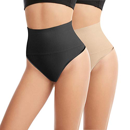 L&K-II 2 Unidades Tanga String Body Faja Modeladora Reductora sin Costuras para Mujeres 3601 Negro+Beige S/M L&K-II 2 Unidades Tanga String Body Faja Modeladora Reductora sin Costuras para Mujeres 3601 Negro+Beige S/M