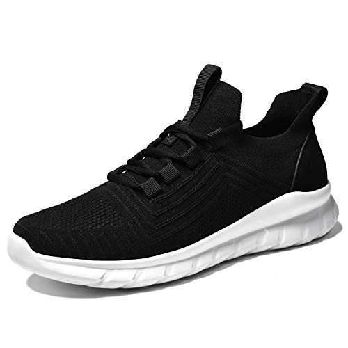 LK LEKUNI Zapatillas Running Hombre Mujer Zapatos Deporte para Correr Trail Fitness Sneakers Ligero Transpirable-Negro01-39