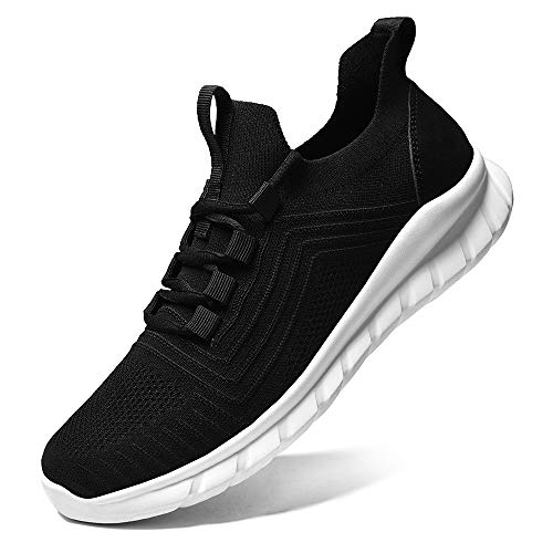 LK LEKUNI Zapatillas Running Hombre Mujer Zapatos Deporte para Correr Trail Fitness Sneakers Ligero Transpirable-Negro01-39