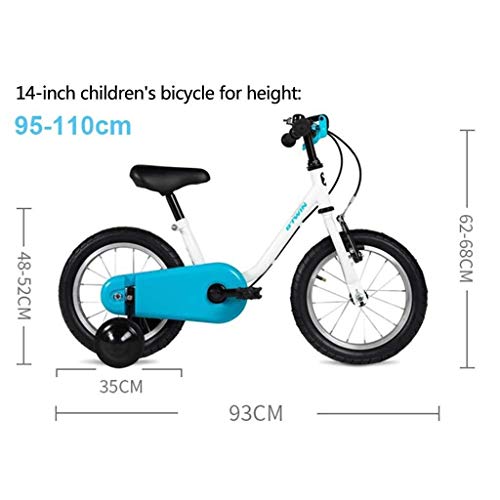 LKAIBIN Bicicleta de campo para niños de 1 a 3 años de edad, niño y niña, azul, 35,5 cm, triciclo infantil (color: azul, tamaño: 35,5 cm)