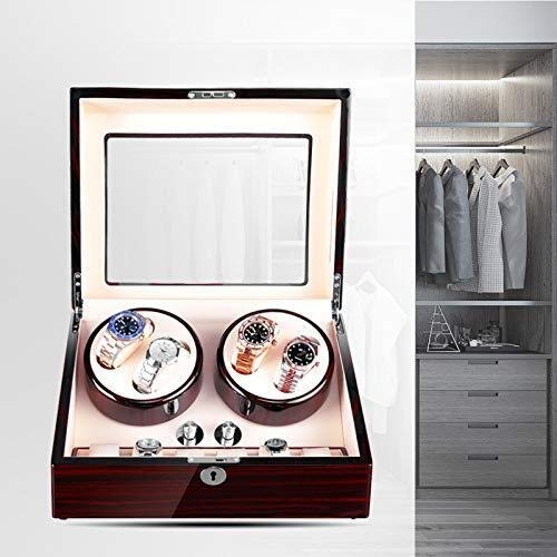 LKAIBIN Caja de Almacenamiento de exhibición del Reloj, joyería Colección Organizador del Caso de Madera Titular automática de Doble acecha Winder for la mancuerna, Anillos, pasadores con Cerradura LKAIBIN Caja de Almacenamiento de exhibición del Reloj, joyería Colección Organizador del Caso de Madera Titular automática de Doble acecha Winder for la mancuerna, Anillos, pasadores con Cerradura