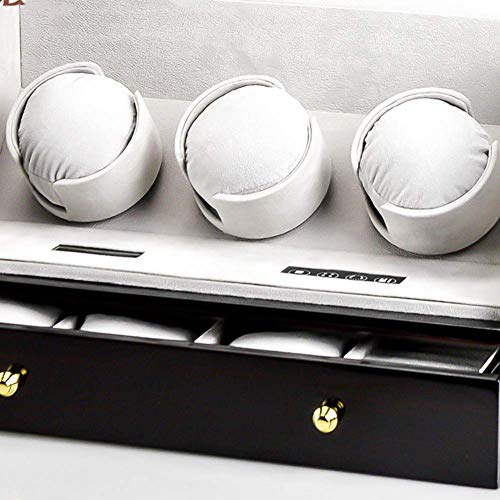 Lkaibin Caja de reloj agitador mecánico automático del reloj de la placa giratoria de almacenamiento de la devanadera Swayer, control avanzado y silencioso del motor, pantalla LCD táctil digital de vi