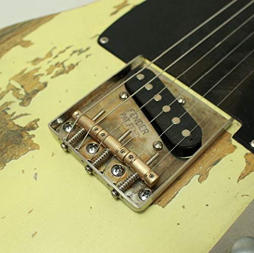LKAIBIN Guitarra eléctrica con reliquia Envejecida a Mano con Cuerpo de Ceniza en Color Crema, Piezas de Guitarra Envejecida, Foto Real Mostrar Disponibles (Color : Guitar)