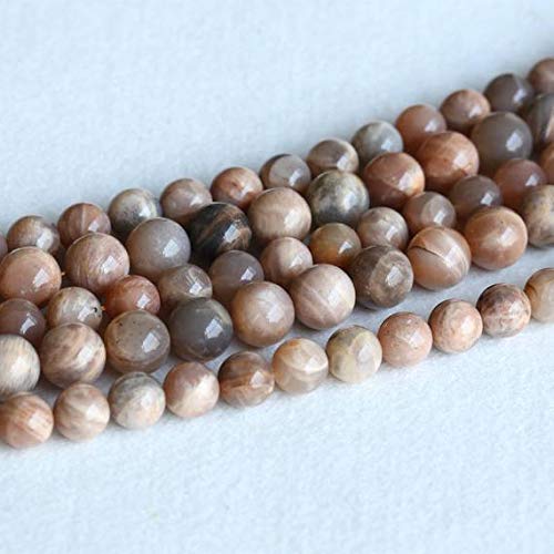 LKBEADS 1 hebra natural gris rosa piedra solar color carne redonda de 4 mm de largo 05148 Code-HIGH-22867