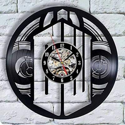 LKJHGU Reloj de Pared clásico decoración Retro 3D Disco de Vinilo Reloj de Pared Sala de Estar decoración del Dormitorio