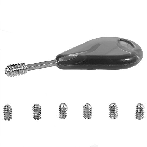 Llave de Aleta Aletas de Tabla de Surf Clave Llaves para Quilla, FCS Tabla de Surf Fin Key Tecla de Aleta de Surf Aleta Reemplazo Accesorio con 6pcs Grub Screws - 5cm