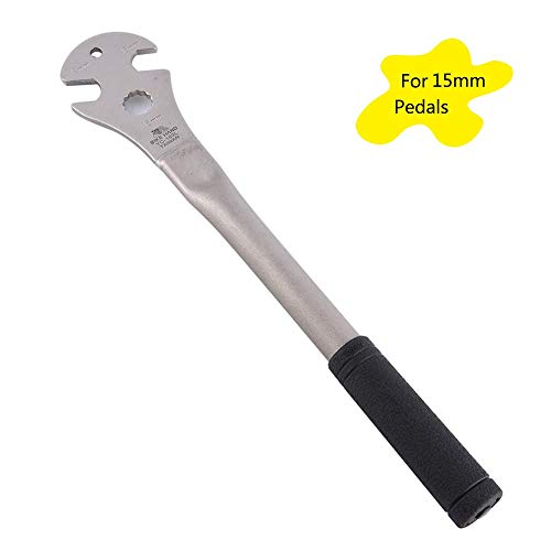 Llave de Ciclismo - Llave de pedal de bicicleta Llave inglesa Herramientas de reparación de manipulación profesional - Mango largo extendido 35 cm con ranuras de 15 mm Aleación de acero - Mango suave