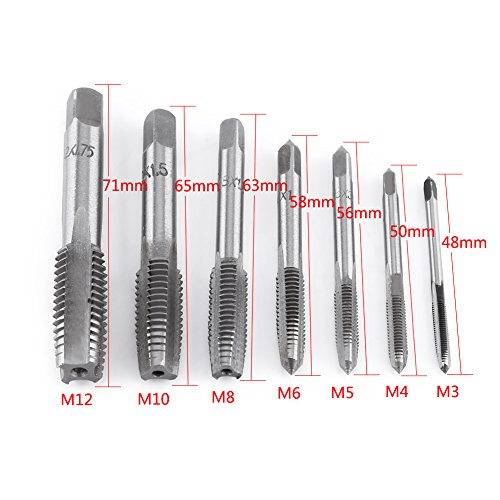 Llave de escariador de machos ajustable, juego de llaves de machos de roscar tipo barra, herramienta manual con machos de roscar de inserción M3 M4 M5 M6 M8 M10 M12 para operación de roscado manual Llave de escariador de machos ajustable, juego de llaves de machos de roscar tipo barra, herramienta manual con machos de roscar de inserción M3 M4 M5 M6 M8 M10 M12 para operación de roscado manual