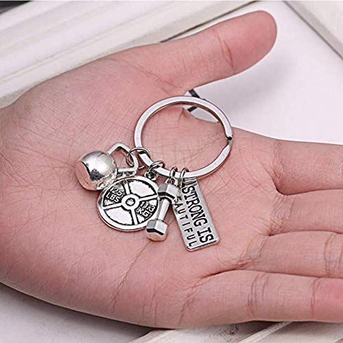 Llavero de Fitness, Llavero con Mini Olla con Mancuernas y Llavero Weight Fitness Gym para Llavero de Pesas de Fitness y Levantamiento de Pesas Llavero de Fitness, Llavero con Mini Olla con Mancuernas y Llavero Weight Fitness Gym para Llavero de Pesas de Fitness y Levantamiento de Pesas
