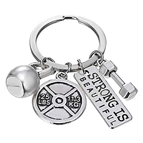 Llavero de Fitness, Llavero con Mini Olla con Mancuernas y Llavero Weight Fitness Gym para Llavero de Pesas de Fitness y Levantamiento de Pesas Llavero de Fitness, Llavero con Mini Olla con Mancuernas y Llavero Weight Fitness Gym para Llavero de Pesas de Fitness y Levantamiento de Pesas