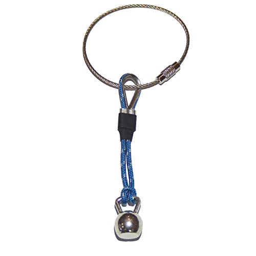 Llavero Kettlebell Cuerda Azul con guardacabos y Manguitos metálicos Recubierto de Caucho. Regalo Llavero Kettlebell Cuerda Azul con guardacabos y Manguitos metálicos Recubierto de Caucho. Regalo