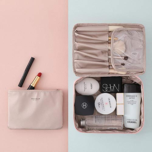 Lleve a cabo una bolsa de cosméticos portátil ligera y de viaje simple bolsa de lavado tridimensional a prueba de agua de gran capacidad-rosa S Lleve a cabo una bolsa de cosméticos portátil ligera y de viaje simple bolsa de lavado tridimensional a prueba de agua de gran capacidad-rosa S