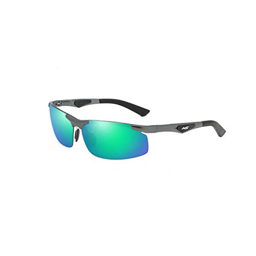 LLKK Gafas de Sol,Gafas de Sol polarizadas con magnesio Tendencia de Moda de Medio Cuadro para Hombres Gafas de conducción para Conductores (2 Piezas)