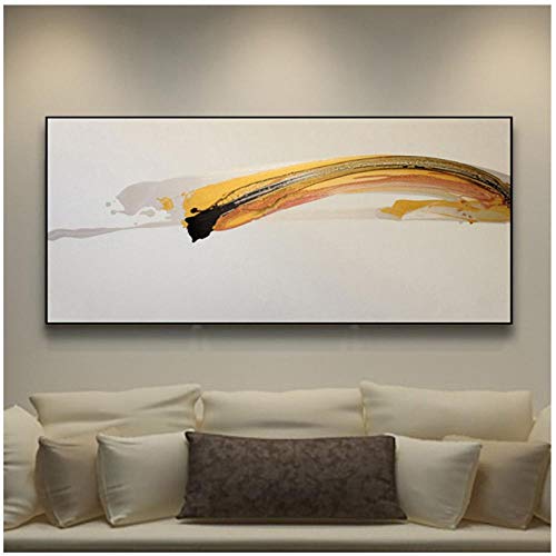 LLXHG 2020 Pintura Decorativa Original Pintura Línea De Baile Simple Moderno sobre Lienzo Abstracto Pintado A Mano Alzada Arte-50X100Cm Sin Marco