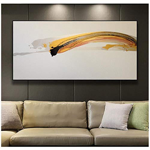 LLXHG 2020 Pintura Decorativa Original Pintura Línea De Baile Simple Moderno sobre Lienzo Abstracto Pintado A Mano Alzada Arte-50X100Cm Sin Marco