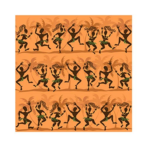 LLXHG Pintura De Lienzo De Baile De Mujer Africana Abstracta, Carteles E Impresiones De Pared Retro, Cuadro De Arte De Pared para La Decoración del Hogar De La Sala De Estar-50X50Cm Sin Marco