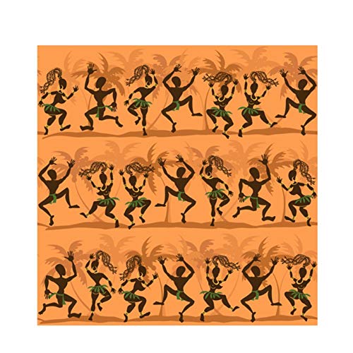 LLXHG Pintura De Lienzo De Baile De Mujer Africana Abstracta, Carteles E Impresiones De Pared Retro, Imagen Artística De Pared para Sala De Estar, Decoración del Hogar, 70X70Cm Sin Marco