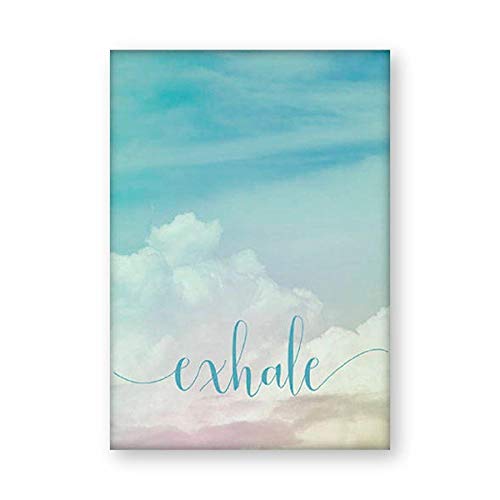 LLXXD Meditation Inhale Exhale Motivational Poster Yoga Canvas Painting Boho Home Decor Pilates Room Wall Art Breathe Pictures-50x70cmx2（no Frame）