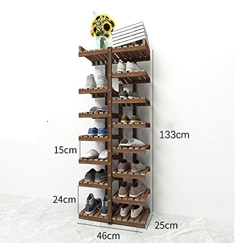 LM-Shoe Racks Zapateros Armario Zapatero, Multicapa Zapatero de Madera de Doble hilera, Bandeja de Almacenamiento Tipo economico Alta Capacidad Multifuncional Vestíbulo/Porche,Marrón,46 * 25 * 133cm LM-Shoe Racks Zapateros Armario Zapatero, Multicapa Zapatero de Madera de Doble hilera, Bandeja de Almacenamiento Tipo economico Alta Capacidad Multifuncional Vestíbulo/Porche,Marrón,46 * 25 * 133cm