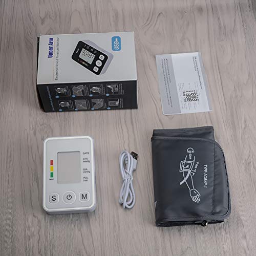 LMEIL Monitor de presión Arterial de la Parte Superior del Brazo, medidor Digital automático de presión Arterial, con Altavoz para 2 usuarios, Memoria de 120 lecturas, Pantalla retroiluminada LMEIL Monitor de presión Arterial de la Parte Superior del Brazo, medidor Digital automático de presión Arterial, con Altavoz para 2 usuarios, Memoria de 120 lecturas, Pantalla retroiluminada