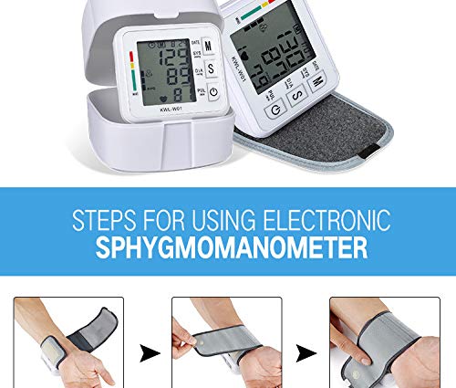 LMEIL Monitor de presión Arterial de muñeca, máquina de Monitor de BP Recargable USB con Brazo Superior para 2 usuarios con Pantalla LED, Brazalete Suave de Amplio Rango para el hogar o para Viajar LMEIL Monitor de presión Arterial de muñeca, máquina de Monitor de BP Recargable USB con Brazo Superior para 2 usuarios con Pantalla LED, Brazalete Suave de Amplio Rango para el hogar o para Viajar