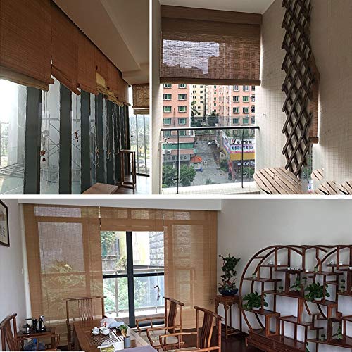 LMM Sombreado De Ventana Persiana De Bambú Estores Enrollable, Junco Hecho A Mano Moda Sombrilla Perspectiva para Decoración Hogareña Sala Personalizable LMM Sombreado De Ventana Persiana De Bambú Estores Enrollable, Junco Hecho A Mano Moda Sombrilla Perspectiva para Decoración Hogareña Sala Personalizable