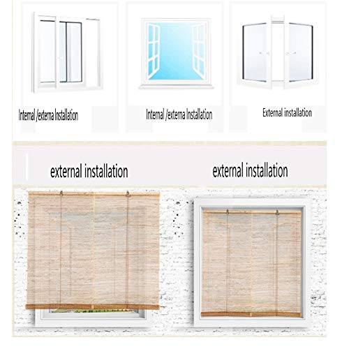 LMM Sombreado De Ventana Persiana De Bambú Estores Enrollable, Junco Hecho A Mano Moda Sombrilla Perspectiva para Decoración Hogareña Sala Personalizable LMM Sombreado De Ventana Persiana De Bambú Estores Enrollable, Junco Hecho A Mano Moda Sombrilla Perspectiva para Decoración Hogareña Sala Personalizable