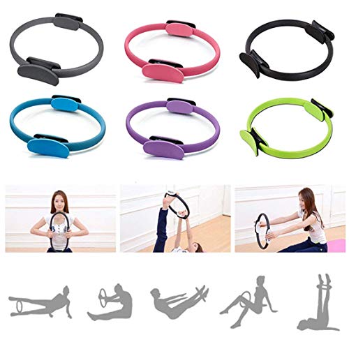 LOAER Profesionales aro Pilates, Doble Agarre Magic Circle Pilates Ring,Yoga y Fitness Músculo Hogar Gimnasio Anillo Yoga Fitness Músculo Hogar Gimnasio