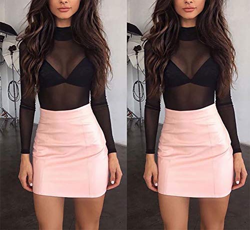 Loalirando Crop Top Sexy Mujer Manga Larga Top Corto Transparente Slim Chic Clubwear Casual Noche Camiseta de Cuello Redondo Alto (Negro, XL) Loalirando Crop Top Sexy Mujer Manga Larga Top Corto Transparente Slim Chic Clubwear Casual Noche Camiseta de Cuello Redondo Alto (Negro, XL)
