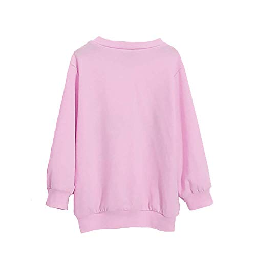 Loalirando Madre e Hija Hijo Sudadera Sin Capucha Camisa de Manga Larga para Estampado Corazón Top Camiseta de Cuello Redondo Primavera Otoño Invierno