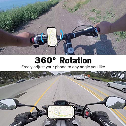 LOCN Soporte Movil Bicicleta,Soporte Motocicleta-Universal Rotación 360° Soporte Manillar Motocicleta,Soporte Movil Moto Bici para iPhone 12/12 Pro/12 Mini/11 Pro MAX, Samsung y Otro 4.5-7.0" Móvil LOCN Soporte Movil Bicicleta,Soporte Motocicleta-Universal Rotación 360° Soporte Manillar Motocicleta,Soporte Movil Moto Bici para iPhone 12/12 Pro/12 Mini/11 Pro MAX, Samsung y Otro 4.5-7.0" Móvil
