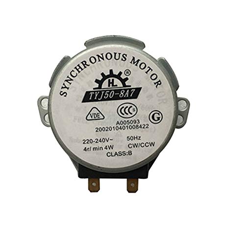 Lodenlli Para Haier Midea Galanz Placa giratoria de microondas Motor síncrono Bandeja de Placa de Vidrio Motor síncrono Bar TYJ50-8A7