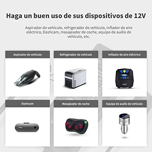 LOETAD 120W Convertidor de Corriente CA a CC Fuente de Alimentación Adaptador de 220V a 12V Encendedor de Cigarrillo de Coche 12V/10A