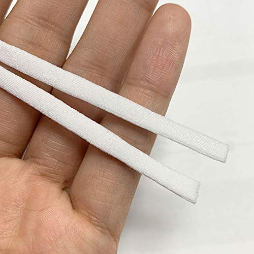 LOFIR 5mm*15cm Cordón Elastico con hebilla ajustable para Coser, Goma Eelastica Negra/Blanca, Cuerda Eelastica, 100pcs LOFIR 5mm*15cm Cordón Elastico con hebilla ajustable para Coser, Goma Eelastica Negra/Blanca, Cuerda Eelastica, 100pcs