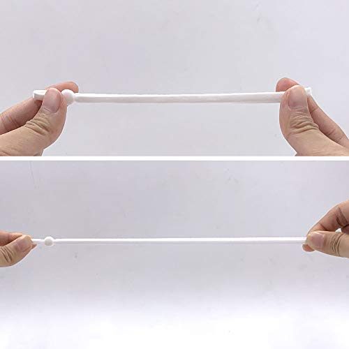 LOFIR 5mm*15cm Cordón Elastico con hebilla ajustable para Coser, Goma Eelastica Negra/Blanca, Cuerda Eelastica, 100pcs LOFIR 5mm*15cm Cordón Elastico con hebilla ajustable para Coser, Goma Eelastica Negra/Blanca, Cuerda Eelastica, 100pcs