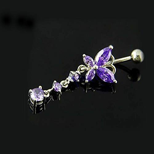 Logicstring Anillo De Botón De Abdomen Femenino De Circonita Mariposa Brillante, Hermoso Piercing De Ombligo, Damas con Joyería De Moda para El Cuerpo Logicstring Anillo De Botón De Abdomen Femenino De Circonita Mariposa Brillante, Hermoso Piercing De Ombligo, Damas con Joyería De Moda para El Cuerpo