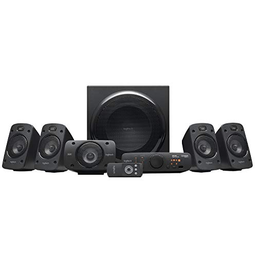 Logitech Z906 5.1 Sistema de Altavoces Sonido Envolvente THX, Certificado Dolby&DTS, 1000 W de Pico, Multi-Dispositivos, Entradas Audio Múltiples, Enchufe EU, PC/PS4/Xbox/TV/Móvil/Tablet