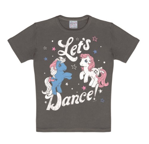 Logoshirt Camiseta para niña Bailemos - My Little Pony - Let's Dance - Camiseta con Cuello Redondo Gris - Diseño Original con Licencia, Talla 158/164