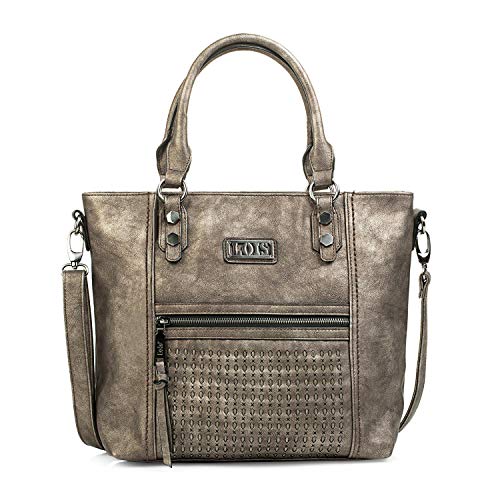 Lois - Bolso de Mujer Grande Tipo Shopping con Asas y Bandolera. Cuero PU Polipiel. cómodo y para Viaje Compras o Diario. Calidad y Estilo. 94381, Color Oro Lois - Bolso de Mujer Grande Tipo Shopping con Asas y Bandolera. Cuero PU Polipiel. cómodo y para Viaje Compras o Diario. Calidad y Estilo. 94381, Color Oro