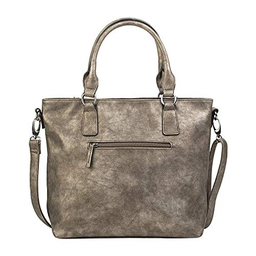 Lois - Bolso de Mujer Grande Tipo Shopping con Asas y Bandolera. Cuero PU Polipiel. cómodo y para Viaje Compras o Diario. Calidad y Estilo. 94381, Color Oro Lois - Bolso de Mujer Grande Tipo Shopping con Asas y Bandolera. Cuero PU Polipiel. cómodo y para Viaje Compras o Diario. Calidad y Estilo. 94381, Color Oro