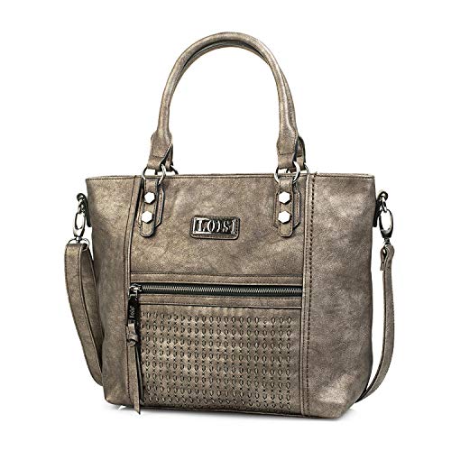 Lois - Bolso de Mujer Grande Tipo Shopping con Asas y Bandolera. Cuero PU Polipiel. cómodo y para Viaje Compras o Diario. Calidad y Estilo. 94381, Color Oro Lois - Bolso de Mujer Grande Tipo Shopping con Asas y Bandolera. Cuero PU Polipiel. cómodo y para Viaje Compras o Diario. Calidad y Estilo. 94381, Color Oro