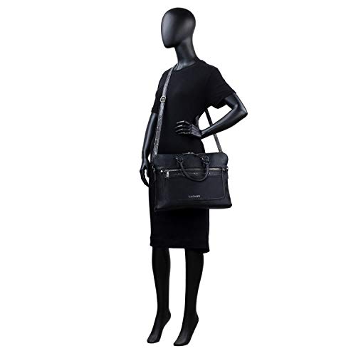 Lois - maletín para portátil de 15 Pulgadas. portaordenador Piel sintética. Interior Acolchado para portátil. Calidad y diseño 310037, Color Negro