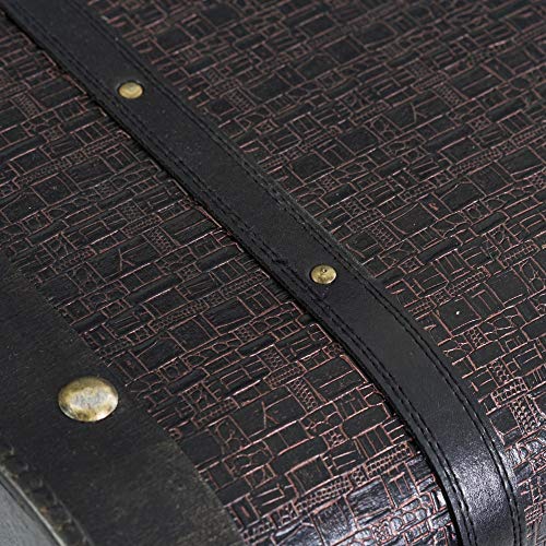 LOLAhome Baúl con 3 cajones tapizado de Madera y Metal Marron de 40x45x72 cm (Clasico) LOLAhome Baúl con 3 cajones tapizado de Madera y Metal Marron de 40x45x72 cm (Clasico)