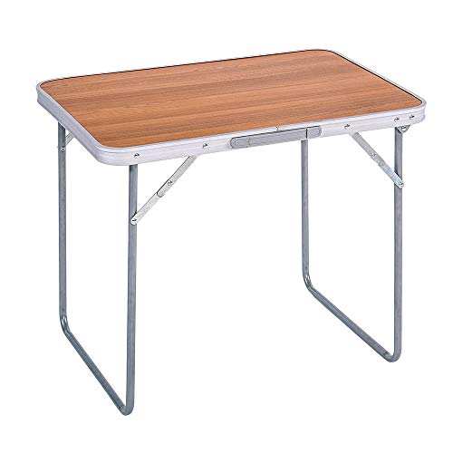 LOLAhome Mesa de Camping de Acero 70 x 50 x 60 cm (Marron) LOLAhome Mesa de Camping de Acero 70 x 50 x 60 cm (Marron)