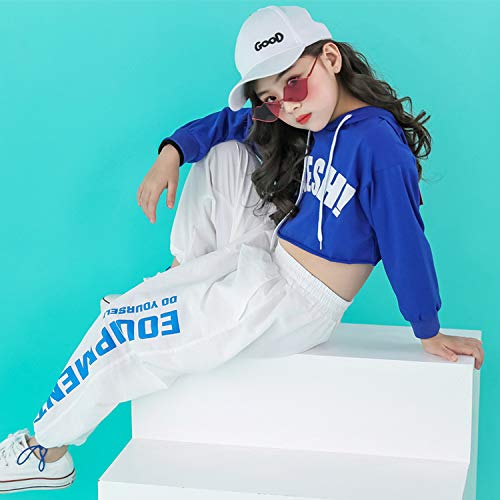 LOLANTA 2 Piezas de Ropa de Baile Callejero para niña Hip Hop, Sudadera Corta + Pantalones de chándal LOLANTA 2 Piezas de Ropa de Baile Callejero para niña Hip Hop, Sudadera Corta + Pantalones de chándal