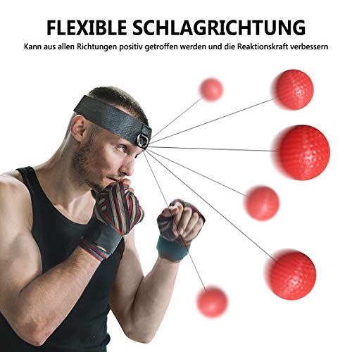 LONEA Balón de entrenamiento de boxeo, bola de entrenamiento reflectante, adecuado para adultos y niños, el mejor equipo de boxeo ojo-mano y fitness, bola de boxeo montada en la cabeza LONEA Balón de entrenamiento de boxeo, bola de entrenamiento reflectante, adecuado para adultos y niños, el mejor equipo de boxeo ojo-mano y fitness, bola de boxeo montada en la cabeza