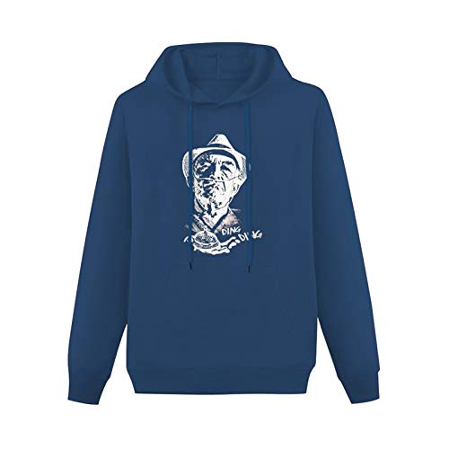 Long Sleeve Hooded Sweatshirt Hector Salamanca Ding Ding Design Personality Cotton Blend Hoody Navy XL